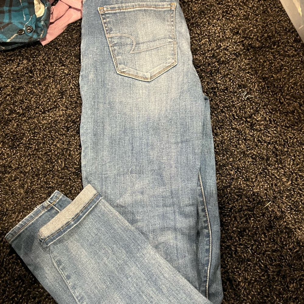 Women's American eagle Jeans super stretch hi rise jegging crop